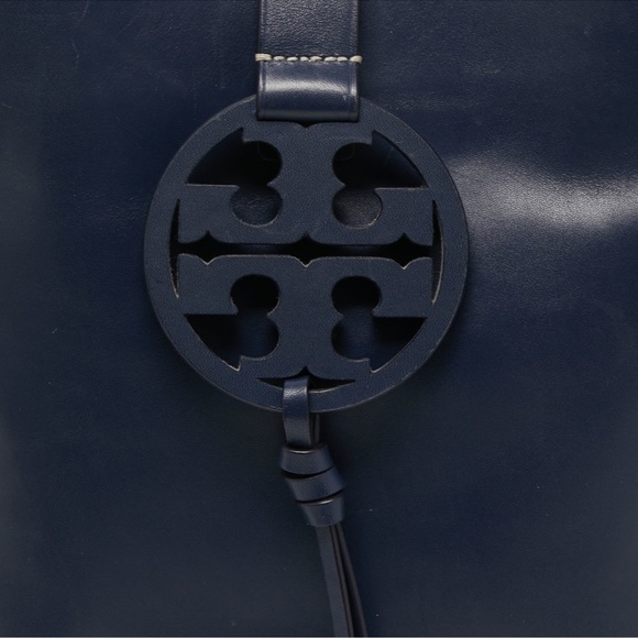 TORY BURCH Dark Blue Leather Miller Hobo NEW - Picture 5 of 5